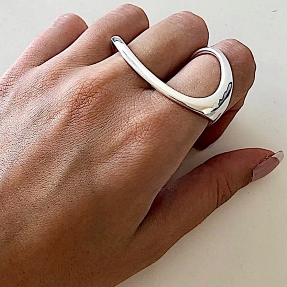 STERLING SILVER IRREGULAR ADJUSTABLE RESIZABLE RING